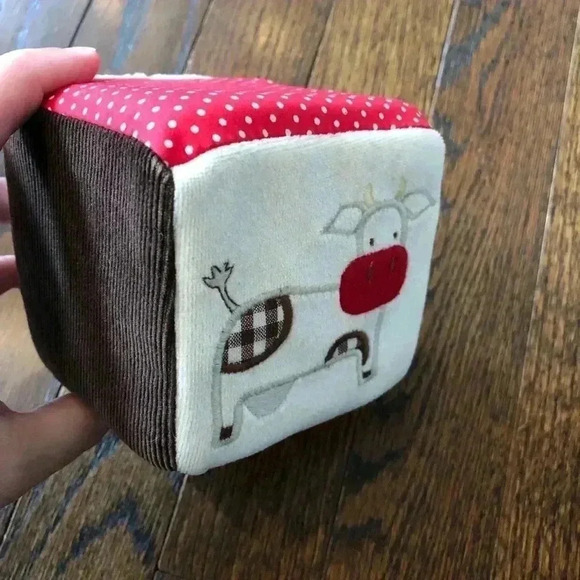 Pottery Barn Kids Farm Animal Plush Rattle Blocks Set - EUC - Picture 4 of 9